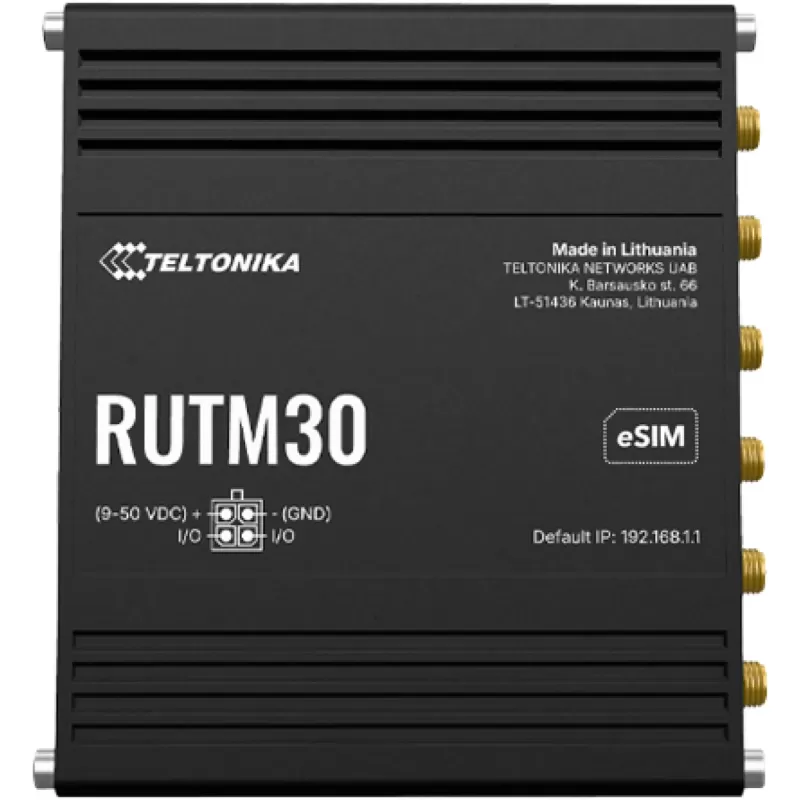 Cellular Router 5G Teltonika RUTM30 Color:black