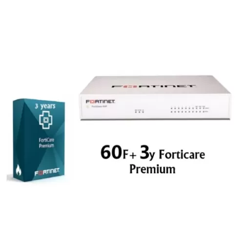 Set: device + license FORTINET FortiGate-60F HW PLUS License FG-60F-BDL-950-36 Color:white