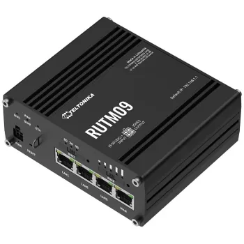 נתב סלולרי תעשייתי Teltonika RUTM09 4G LTE Cat 6 RUTM09000000 צבע שחור