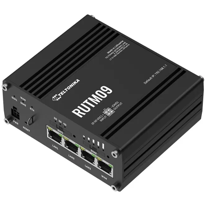 Router Teltonika RUTM09 4G LTE Cat 6 RUTM09000000 Color:black