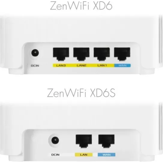 Router Asus ASUS ZenWiFi XD6 Series XD6 2PCS white XD6-2-Pack Router Asus ASUS ZenWiFi XD6 Series XD6 2PCS white XD6-2-Pack