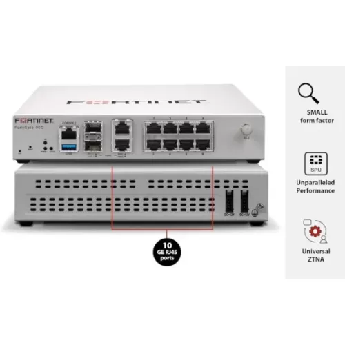 Set: device + service FORTINET Fortigate-90G Plus FortiCare Prem and UTP FG-90G-BDL-950-36 Color:white