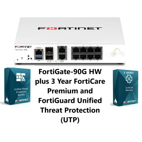 Set: device + service FORTINET Fortigate-90G Plus 3Y FortiCare Prem and UTP