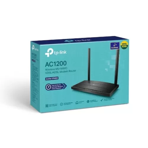 ראוטר TP-Link Archer VR400 V3 AC1200 VDSL ADSL Modem Router Archer-VR400 V3