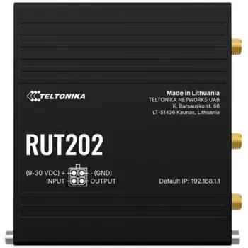 נתב סלולרי תעשייתי Teltonika RUT202 LTE Cat 4 RUT202 צבע שחור נתב סלולרי תעשייתי Teltonika RUT202 LTE Cat 4 RUT202 צבע שחור