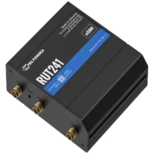 נתב סלולרי תעשייתי Teltonika RUT241 eSIM Global LTE Cat 4 RUT241230000 צבע שחור נתב סלולרי תעשייתי Teltonika RUT241 eSIM Global LTE Cat 4 RUT241230000 צבע שחור
