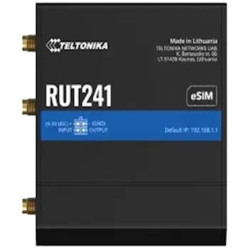 נתב סלולרי תעשייתי Teltonika RUT241 eSIM Global LTE Cat 4 RUT241230000 צבע שחור