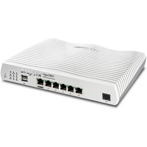 ראוטר VDSL2 DrayTek Vigor2865 V2865 צבע לבן ראוטר VDSL2 DrayTek Vigor2865 V2865 צבע לבן