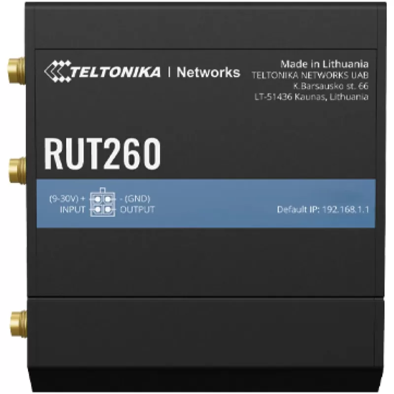 נתב סלולרי תעשייתי Teltonika RUT260 צבע שחור