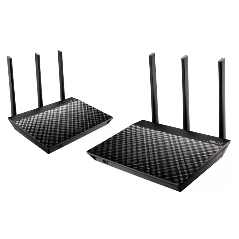 ראוטר Asus AiMesh AC1900 WiFi System (RT-AC67U 2 Pack) שחור RT-AC67U
