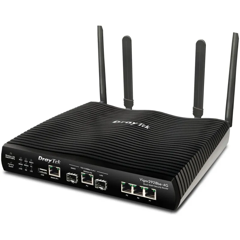 роутер VPN DrayTek Vigor2928be-4G Цвет:чёрный