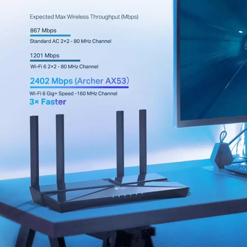 High-power wireless router/access point TP-Link Archer AX53 Color:black High-power wireless router/access point TP-Link Archer AX53 Color:black