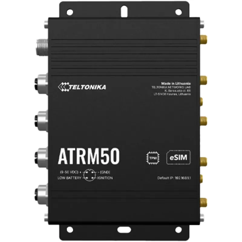 ראוטר 5G לתחבורה Teltonika ATRM50 צבע שחור ראוטר 5G לתחבורה Teltonika ATRM50 צבע שחור