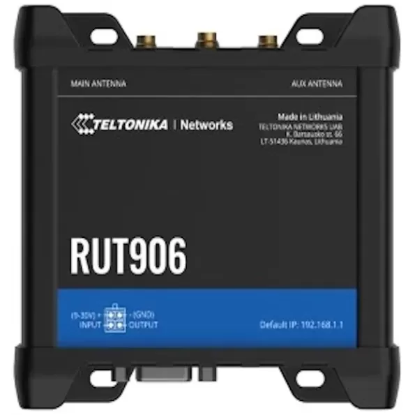 נתב סלולרי תעשייתי Teltonika RUT906 4G LTE Cat 4 RUT906000000 צבע שחור