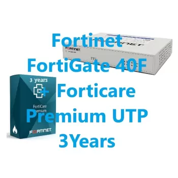 באנדל מכשיר ומנו FORTINET FortiGate-40F HW PLUS License FG-40F-BDL-950-36 צבע לבן
