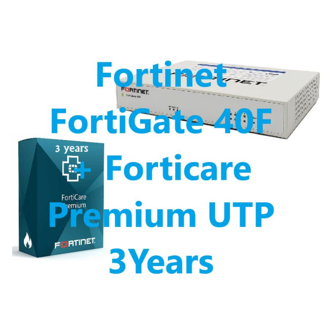 Set: device + subscription FORTINET FortiGate-40F HW PLUS License 3y