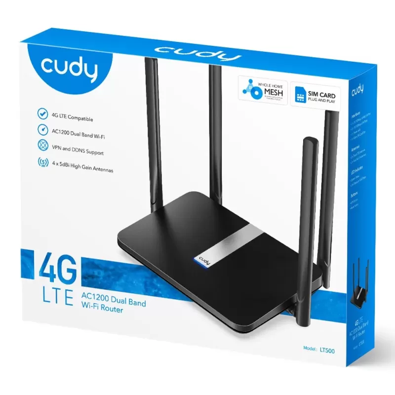 Router CUDY LT500 Outdoor 4G LTE AC1200 LT500