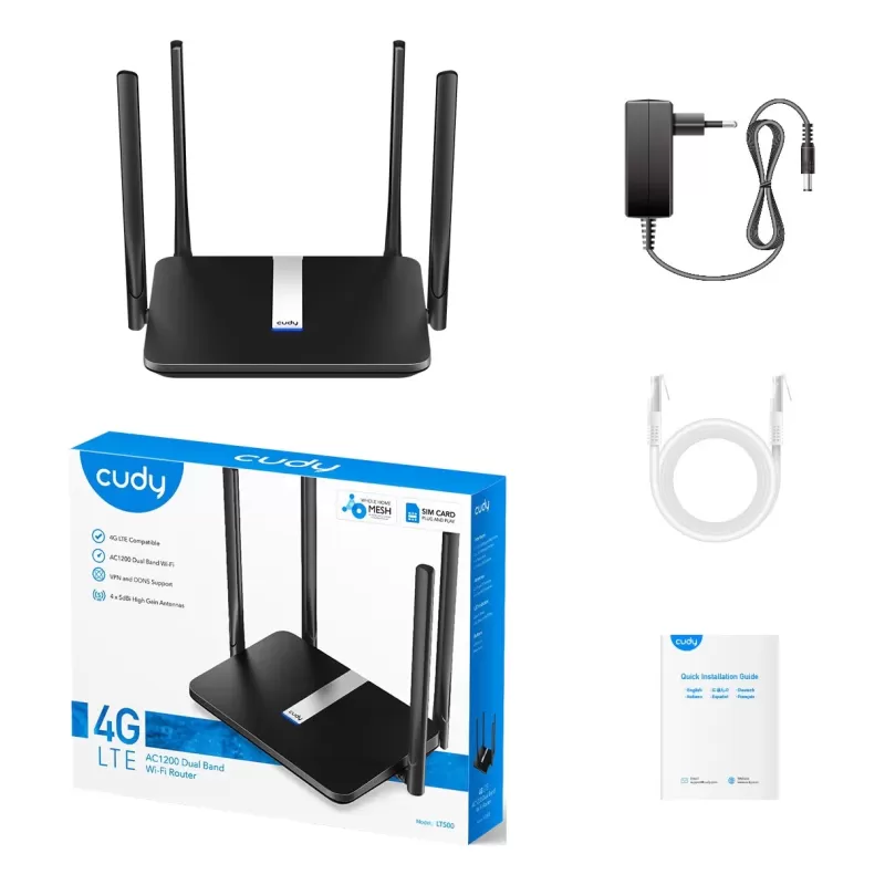 Router CUDY LT500 Outdoor 4G LTE AC1200 LT500