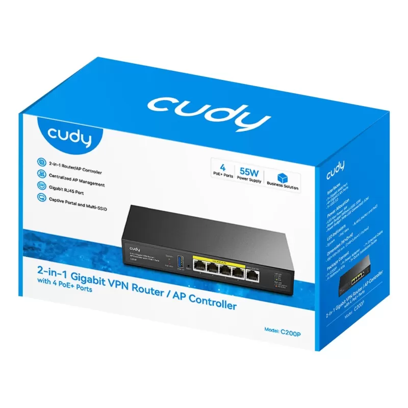 Router CUDY C200P 2-in-1 SMB Router / AP Controller C200P