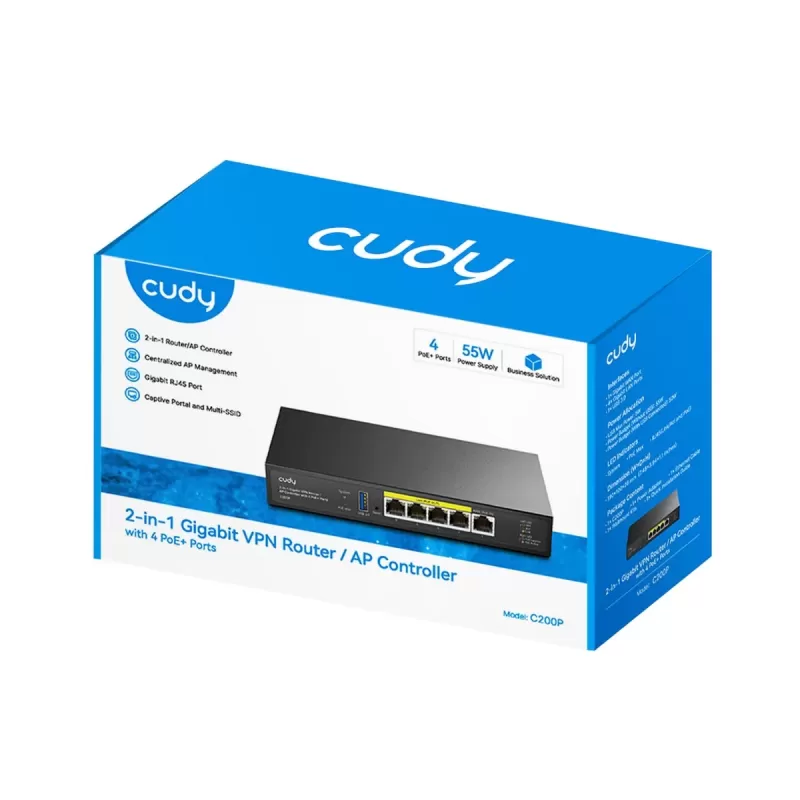 Router CUDY C200P 2-in-1 SMB Router / AP Controller C200P