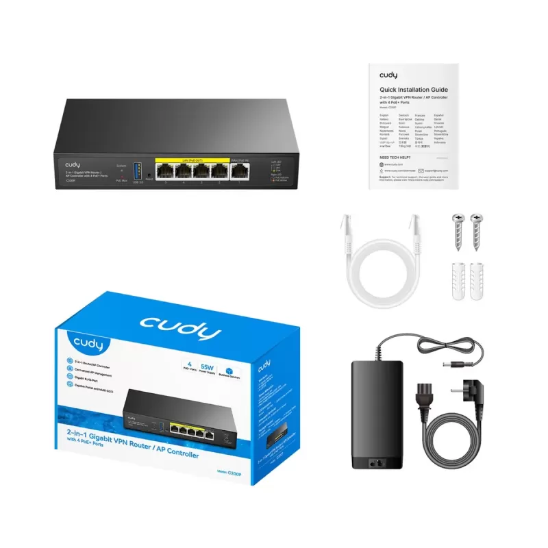 Router CUDY C200P 2-in-1 SMB Router / AP Controller C200P