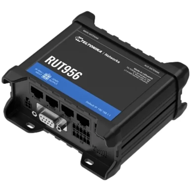 נתב סלולרי תעשייתי Teltonika RUT956 4G LTE Cat 4 RUT956 צבע שחור נתב סלולרי תעשייתי Teltonika RUT956 4G LTE Cat 4 RUT956 צבע שחור