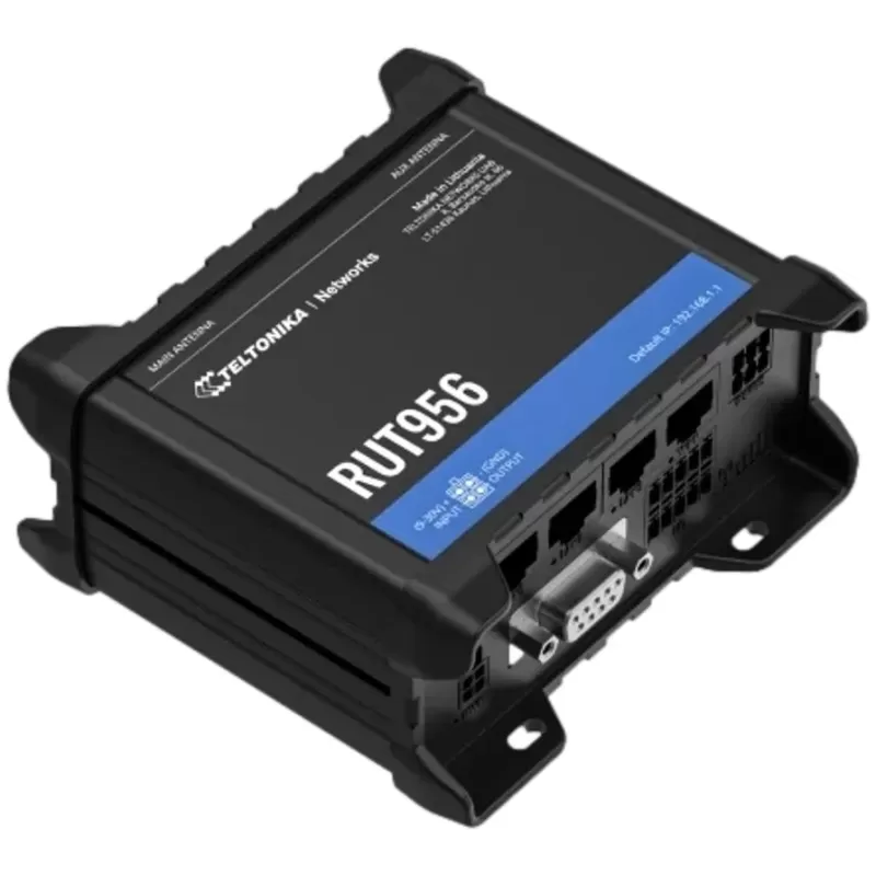נתב סלולרי תעשייתי Teltonika RUT956 4G LTE Cat 4 RUT956 צבע שחור נתב סלולרי תעשייתי Teltonika RUT956 4G LTE Cat 4 RUT956 צבע שחור