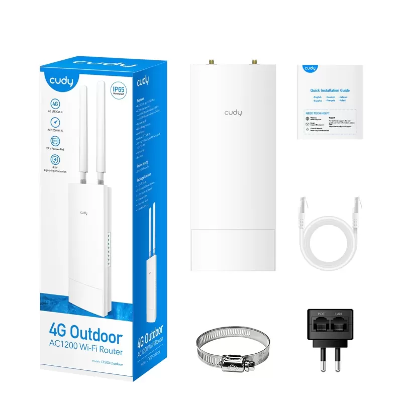 Rugged wireless router with cellular modem CUDY LT500 OUTDOOR 4G LTE LT500-Outdoor-il Color:white