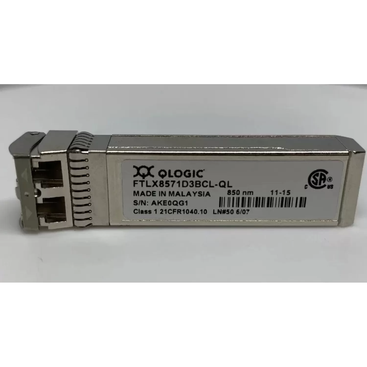 SFP module QLogic 10Gb/s 850nm Multimode 300m SFP+ FTLX8571D3BCL-QL