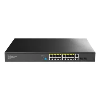 מתג CUDY GS1018PS2 16-GbE PoE Switch with 2 Uplink GbE GS1018PS2