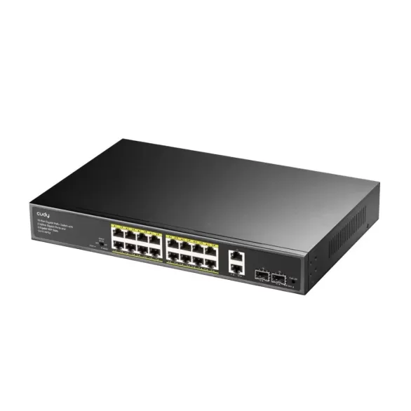 מתג CUDY GS1018PS2 16-GbE PoE Switch with 2 Uplink GbE GS1018PS2