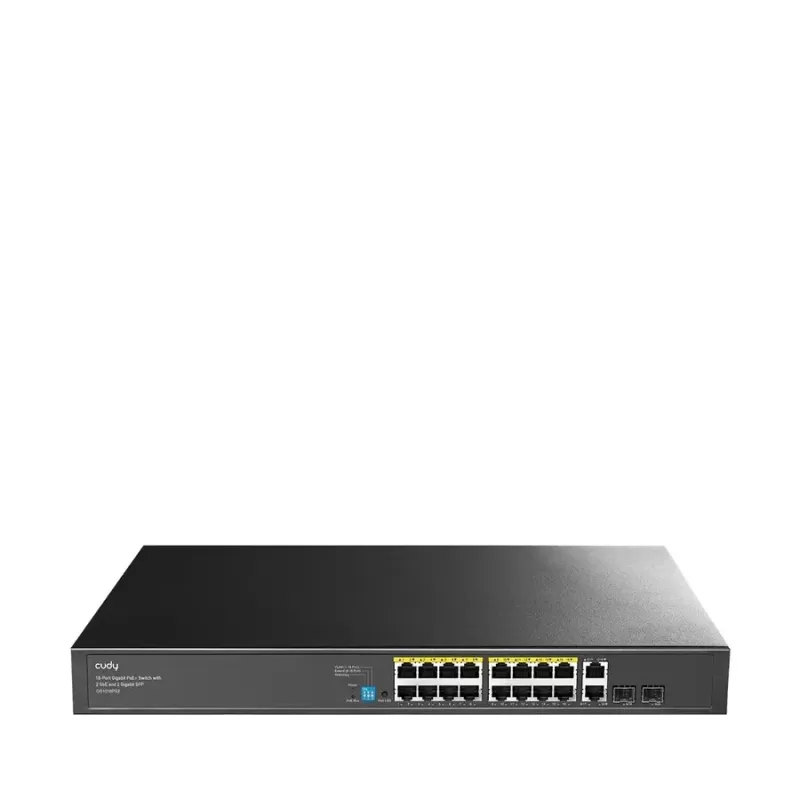 מתג CUDY GS1018PS2 16-GbE PoE Switch with 2 Uplink GbE GS1018PS2