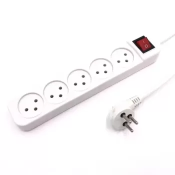 רב שקע Luggar 5-Socket Power Strip with Switch 3m Cable XS-MS-53