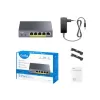מתג לא מנוהל CUDY GS105P 5-Ports Gigabit Unmanaged POE Switch GS105P-IL צבע שחור
