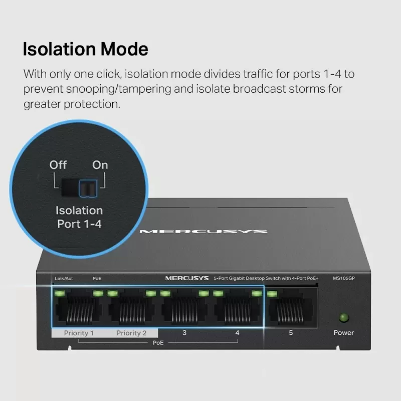 Switch MERCUSYS MS105GP 5-P Gigabit MS105GP