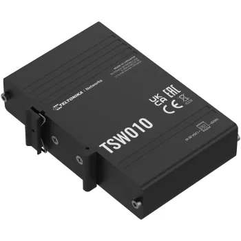 מתג תעשייתי לפס DIN Teltonika TSW010 צבע שחור מתג תעשייתי לפס DIN Teltonika TSW010 צבע שחור