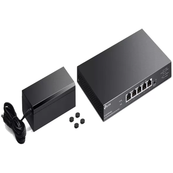 מתג PoE TP-Link TL-SG105PP-M2 5-Port 2.5G Desktop 4x PoE++ TL-SG105PP-M2 צבע שחור מתג PoE TP-Link TL-SG105PP-M2 5-Port 2.5G Desktop 4x PoE++ TL-SG105PP-M2 צבע שחור