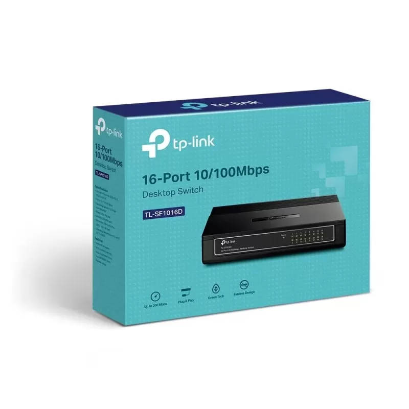 מתג TP-Link SF1016D צבע לבן - כתום מתג TP-Link SF1016D צבע לבן - כתום