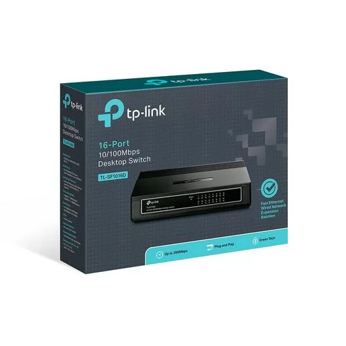 מתג TP-Link SF1016D צבע לבן - כתום מתג TP-Link SF1016D צבע לבן - כתום