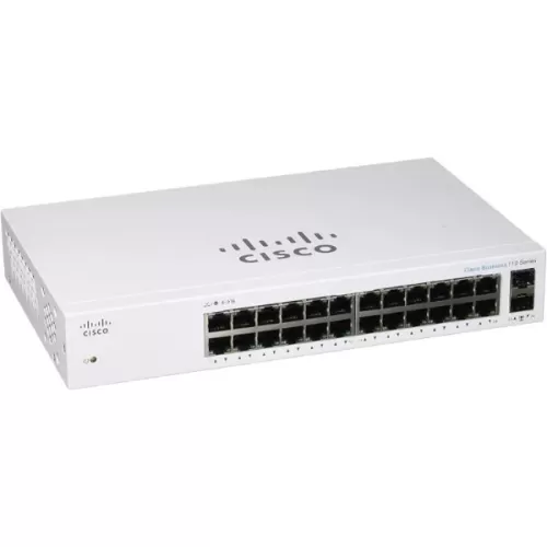 מתג לא מנוהל Cisco 24 PORT 1GB Unmanaged Internal PSU CBS110-24T-EU צבע לבן
