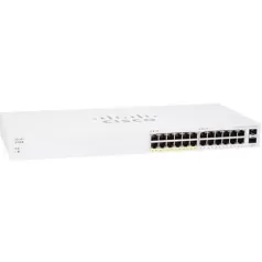 מתג לא מנוהל Cisco 24 PORT 1GB Unmanaged Internal PSU CBS110-24T-EU צבע לבן