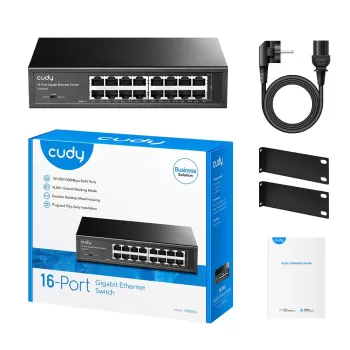 מתג CUDY GS1016 16 Port Gigabut Ethernet Switch GS1016-IL 3.0