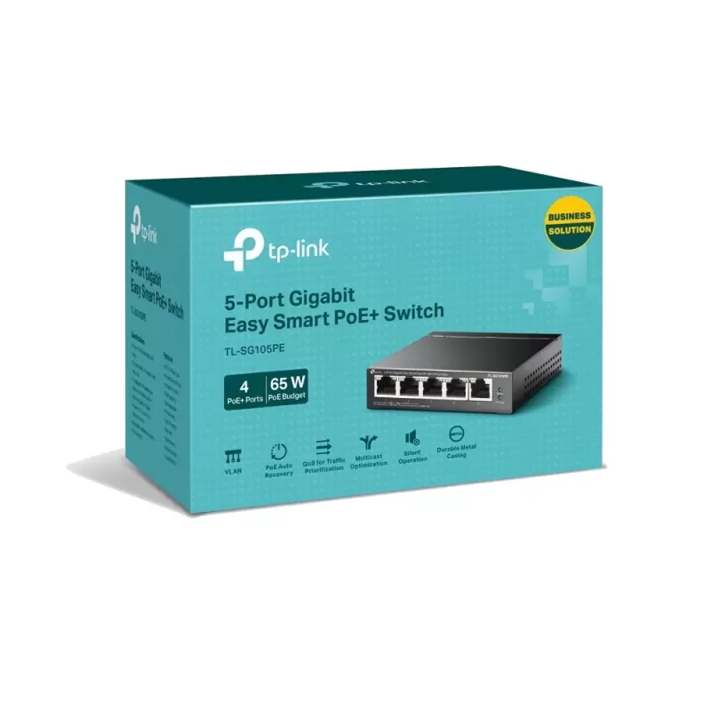Switch TP-Link TL-SG105PE 5-Port Gigabit Switch SG105PE Switch TP-Link TL-SG105PE 5-Port Gigabit Switch SG105PE