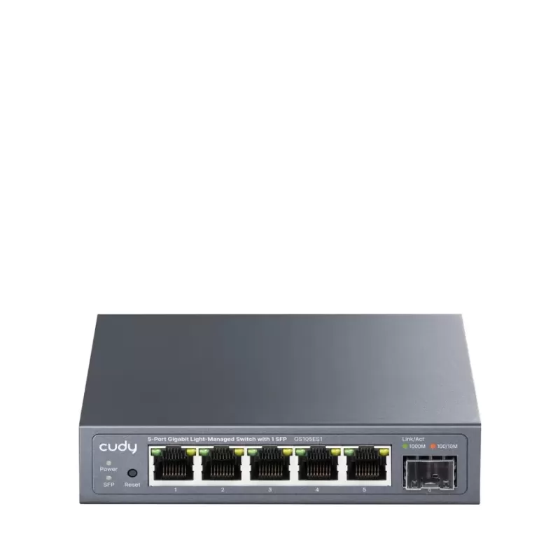 Коммутатор CUDY GS105ES1 5-Port Gigabit SFP Switch GS105ES1