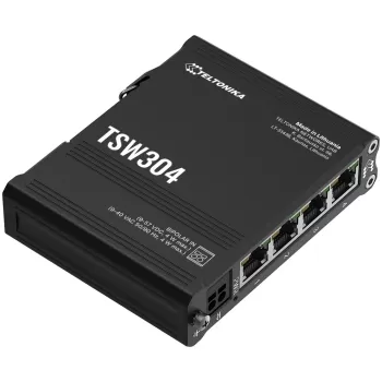 מתג רשת תעשייתי Teltonika TSW304 צבע שחור מתג רשת תעשייתי Teltonika TSW304 צבע שחור
