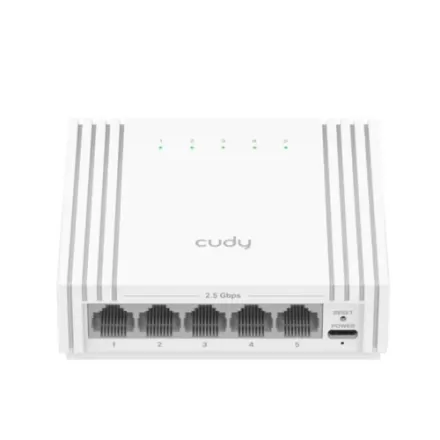 מתג CUDY HS105U 5-Port 2.5G Easy-Managed Switch with USB-C HS105U מתג CUDY HS105U 5-Port 2.5G Easy-Managed Switch with USB-C HS105U