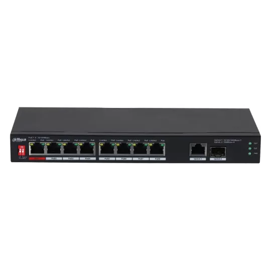 Switch PoE DAHUA PFS3110-8ET1GT1GF-96 DH-PFS3110-8ET1GT1GF-96 Color:black Switch PoE DAHUA PFS3110-8ET1GT1GF-96 DH-PFS3110-8ET1GT1GF-96 Color:black
