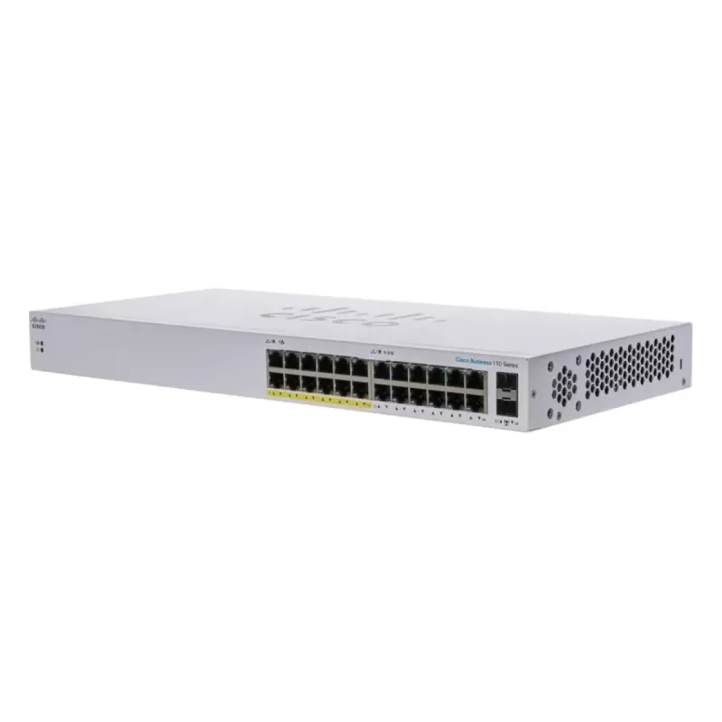 מתג PoE Cisco CBS110-24PP-EU 24-Port Gigabit Unmanaged CBS110-24PP-EU צבע לבן