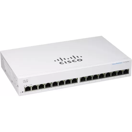 מתג לא מנוהל Cisco Business 110 Series Unmanaged Switches Data Sheet CBS110-16T-D צבע לבן