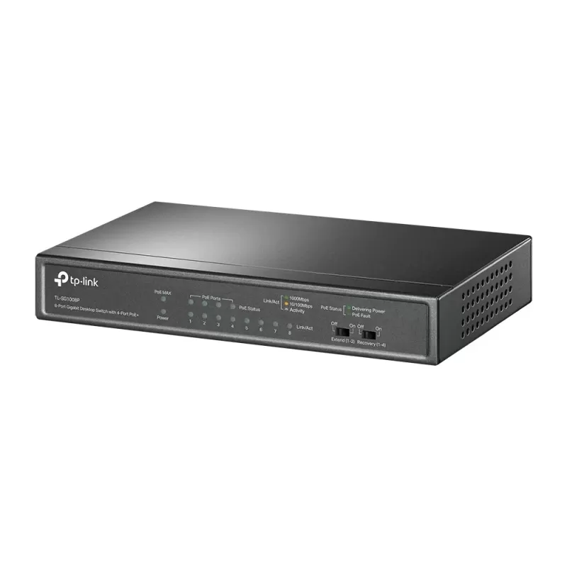 מתג TP-Link TL-SG1008P 8-Port Gigabit Switch SG1008P צבע לבן - כתום